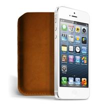 Mujjo iPhone 5 Sleeve Brown skinn hylster 